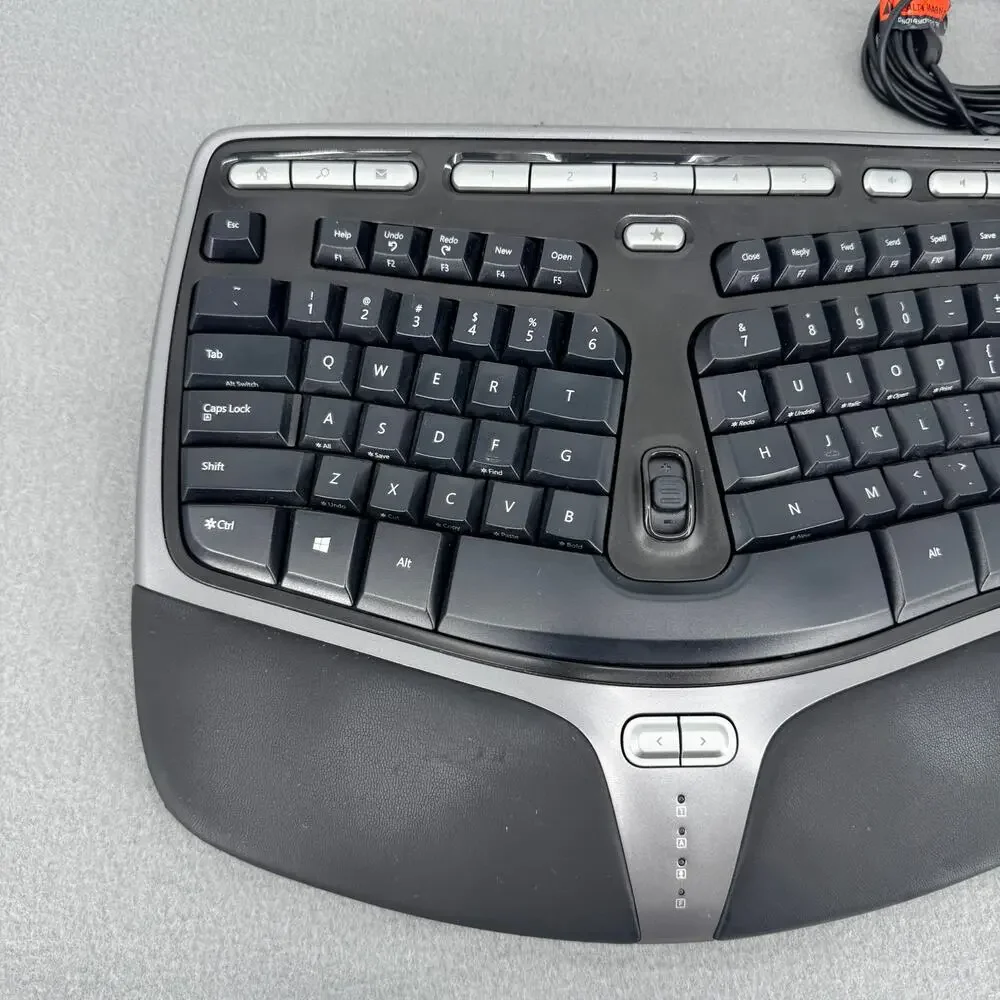 Microsoft Natural Ergonomic Keyboard 4000 v1.0 Model KU-0462 USB Tested